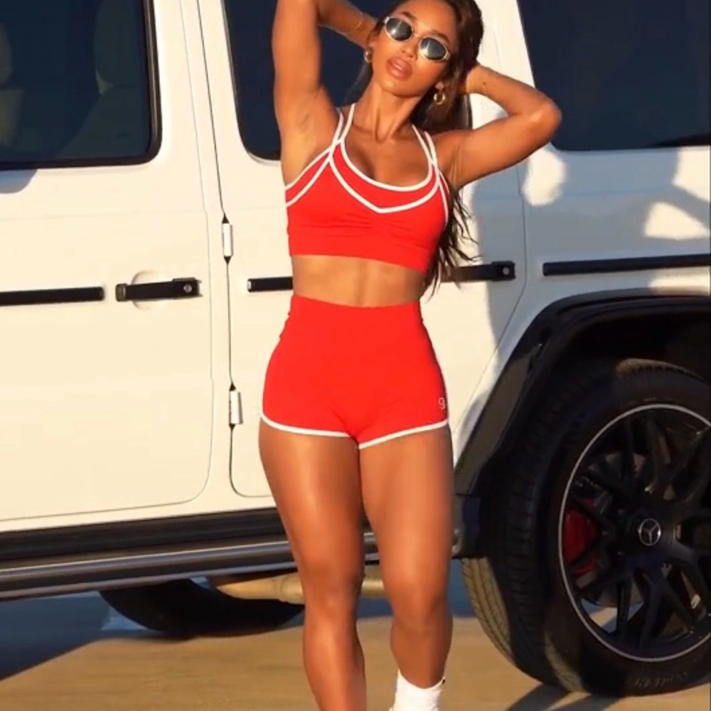 Brand new, NWT Bombshell Sportswear Red Athletic Top & Short set